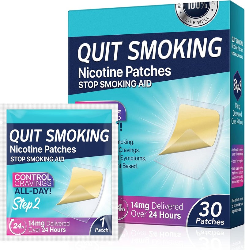 Yecuce Step 2,30 Patches,14mg Delivered Over 24 Hours,Stop Aid,Helping Quit Patch,Stop Patches - Image 1